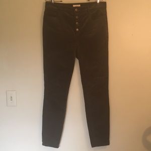 Loft High Rise Skinny Corduroy pants